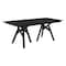 Armen Living Cortina 79" Mid-Century Modern Black Wood Dining Table with Black Legs LCCODIBL - alternate 1